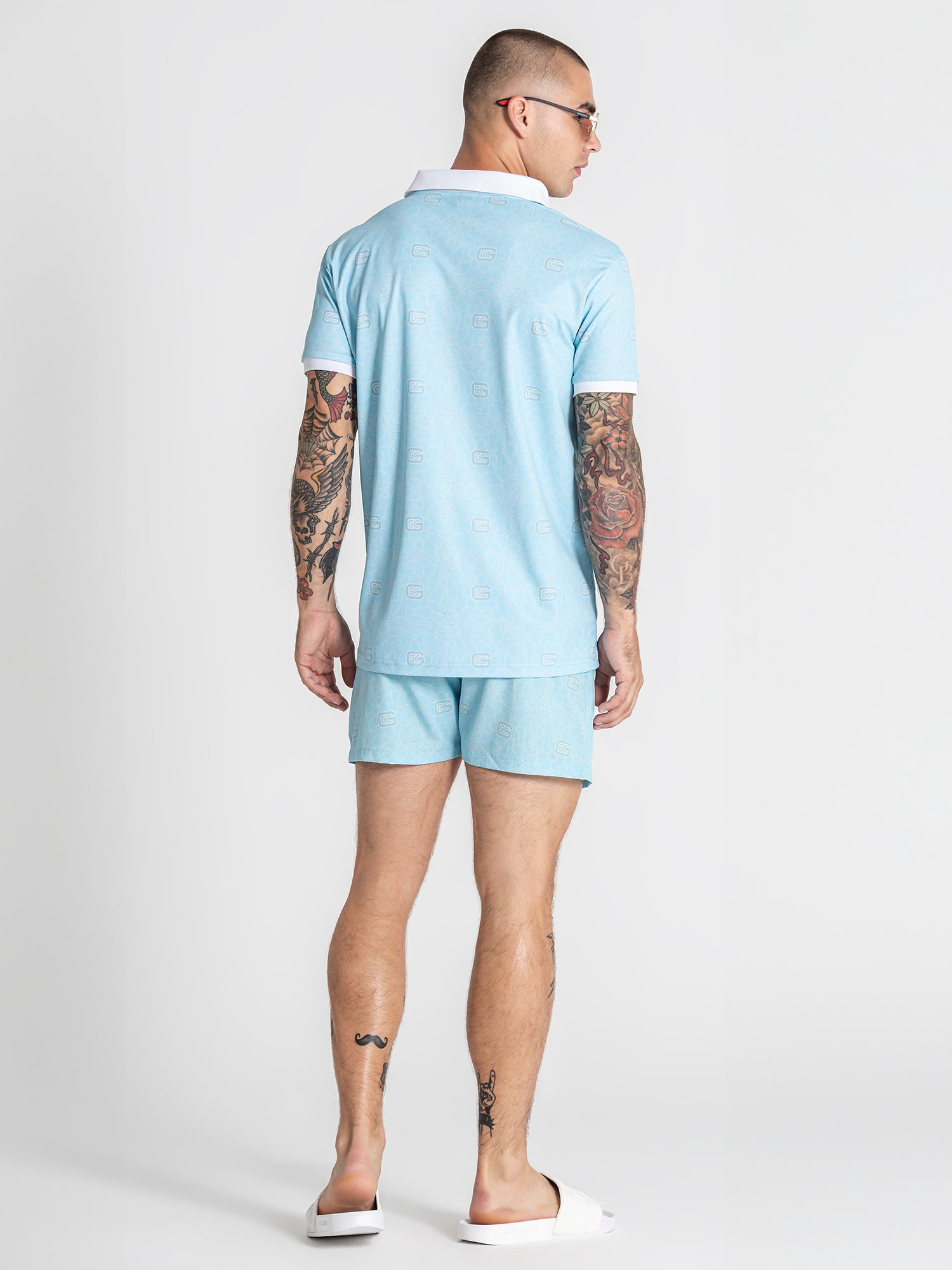 polos / Light Blue Tiled Polo