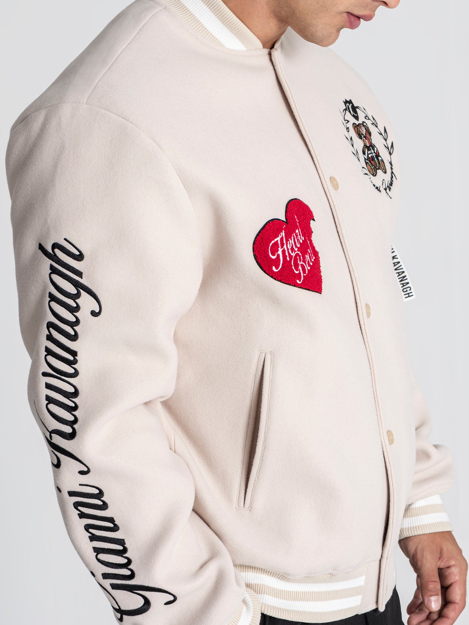 bombers / Beige Noble Bear Bomber Jacket