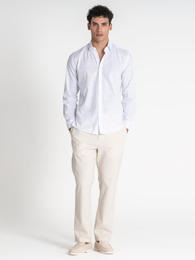 shirts / White Linen Shirt