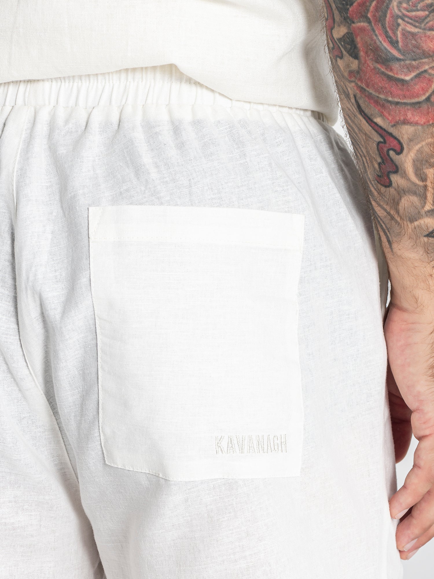 shorts / White Nature Linen Shorts