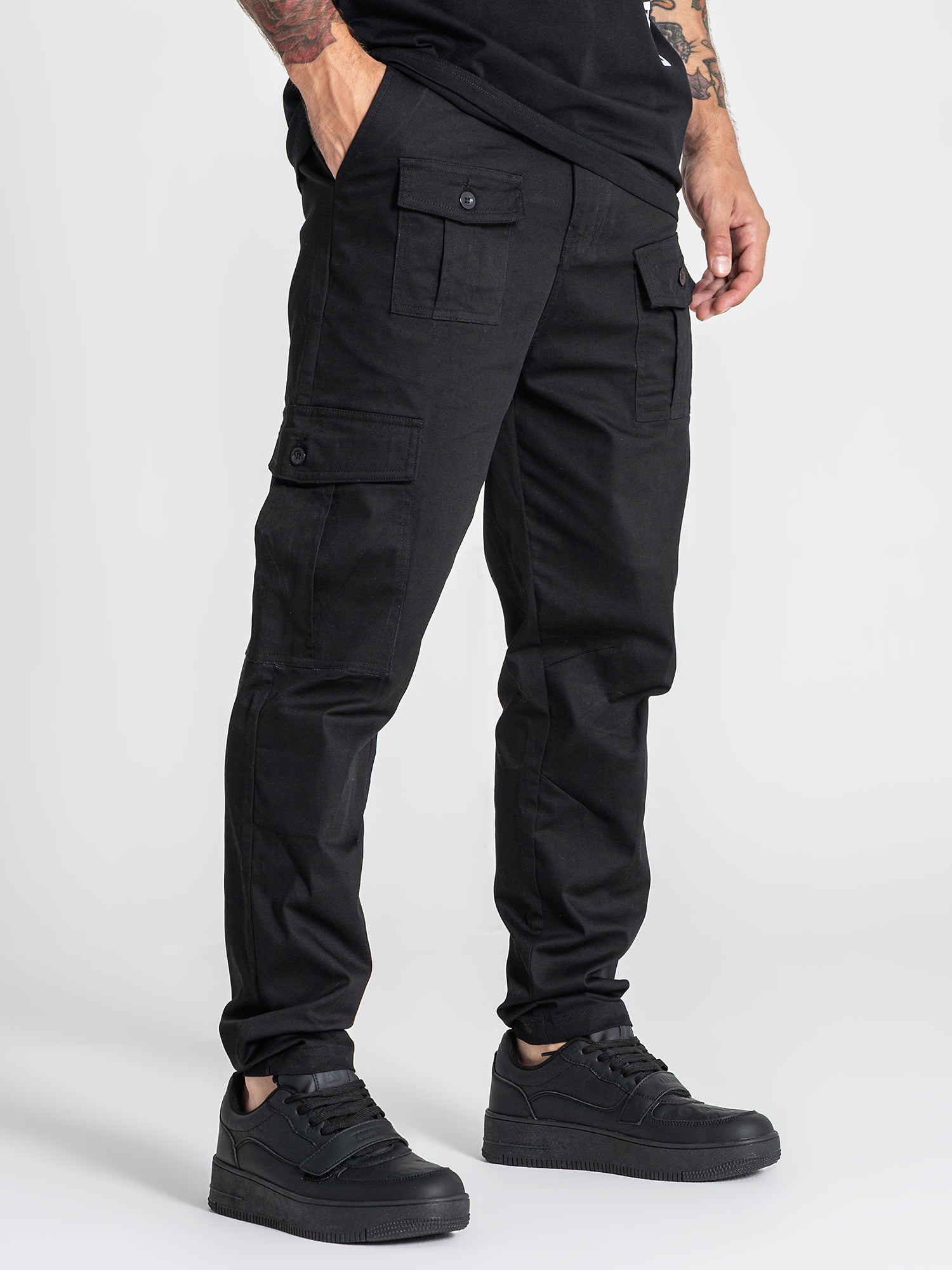 pants / Black Cargo Chino Pants