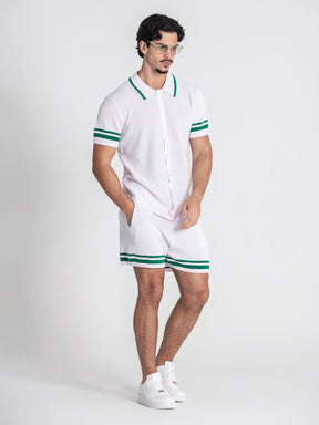 twinset / White Retro Vibes Knit Twinset
