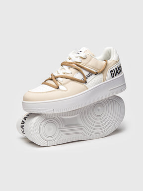 sneakers / Beige Wrapped Sneakers