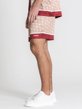 shorts / Beige Insignia Satin Shorts