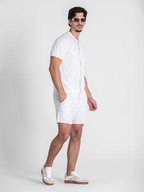 shirts / White Clone Knit Shirt