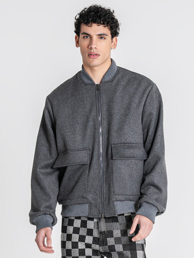 bombers / Grey Soft Core Bomber Jacket