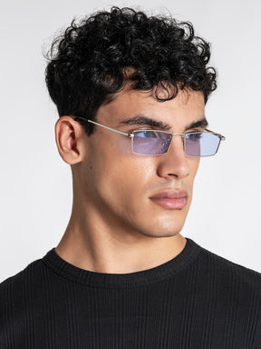 sunglasses / Blue Rectangle Sunglasses