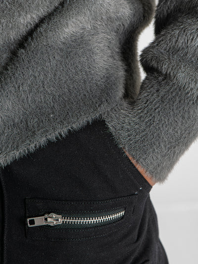 sweats / Grey Structure Knit Sweater