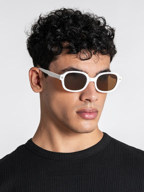 sunglasses / Beige Oval Sunglasses