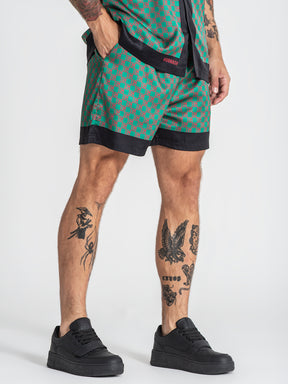 shorts / Green GK Mania Satin Shorts