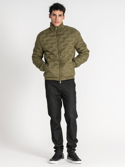 jackets / Green Code Puffer Jacket