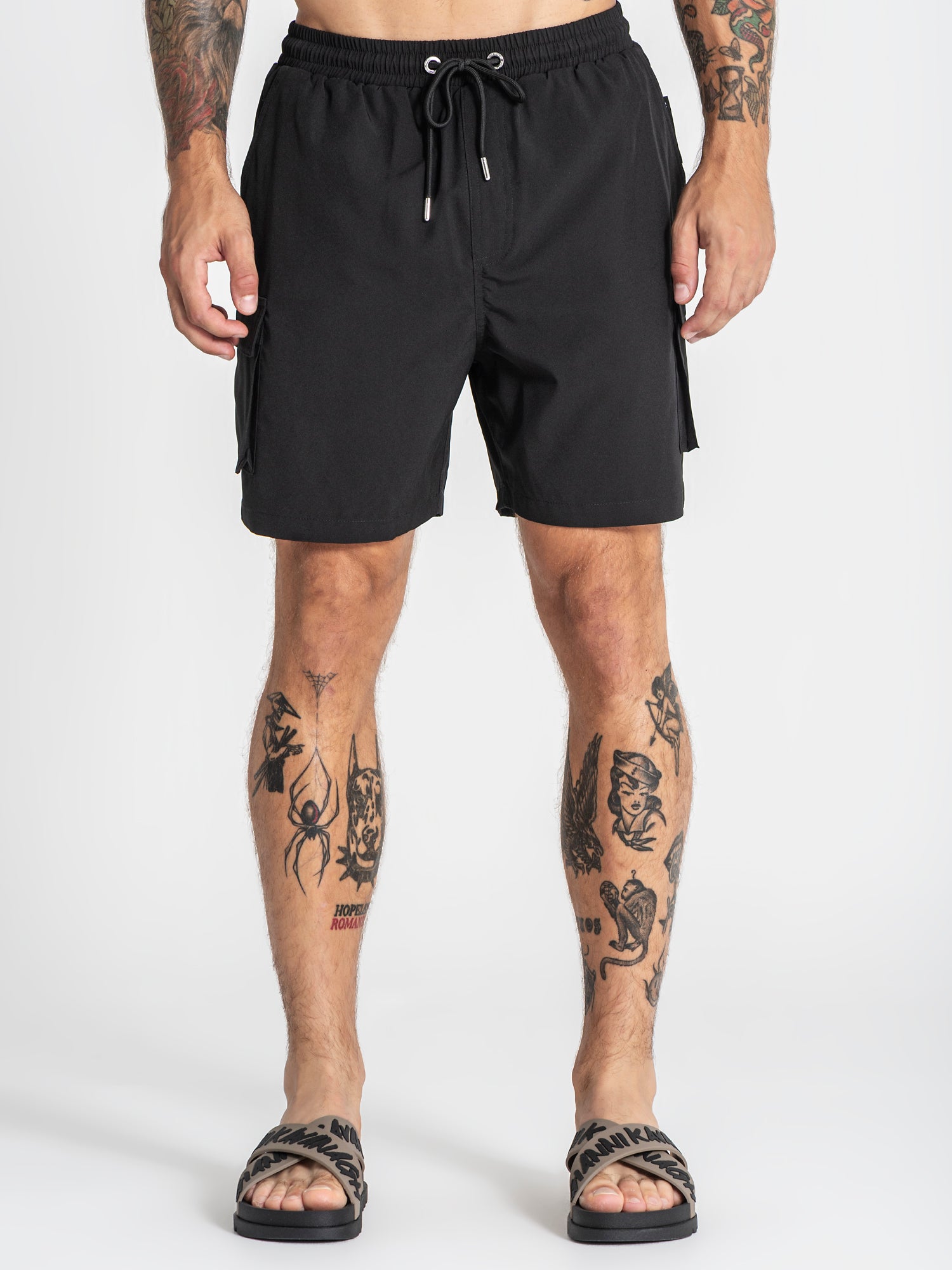 swimshorts / Black Cargo Swimshorts