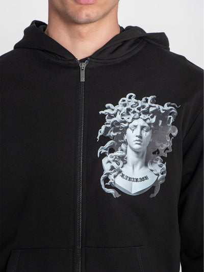 zip jackets / Black Medusa Hoodie Jacket