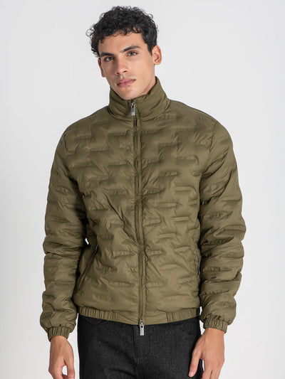 jackets / Green Code Puffer Jacket