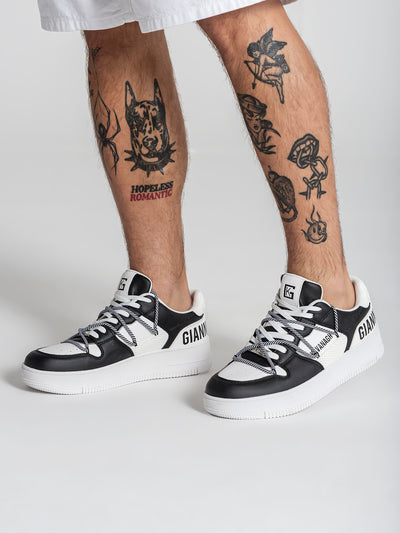sneakers / Black Wrapped Striped Sneakers