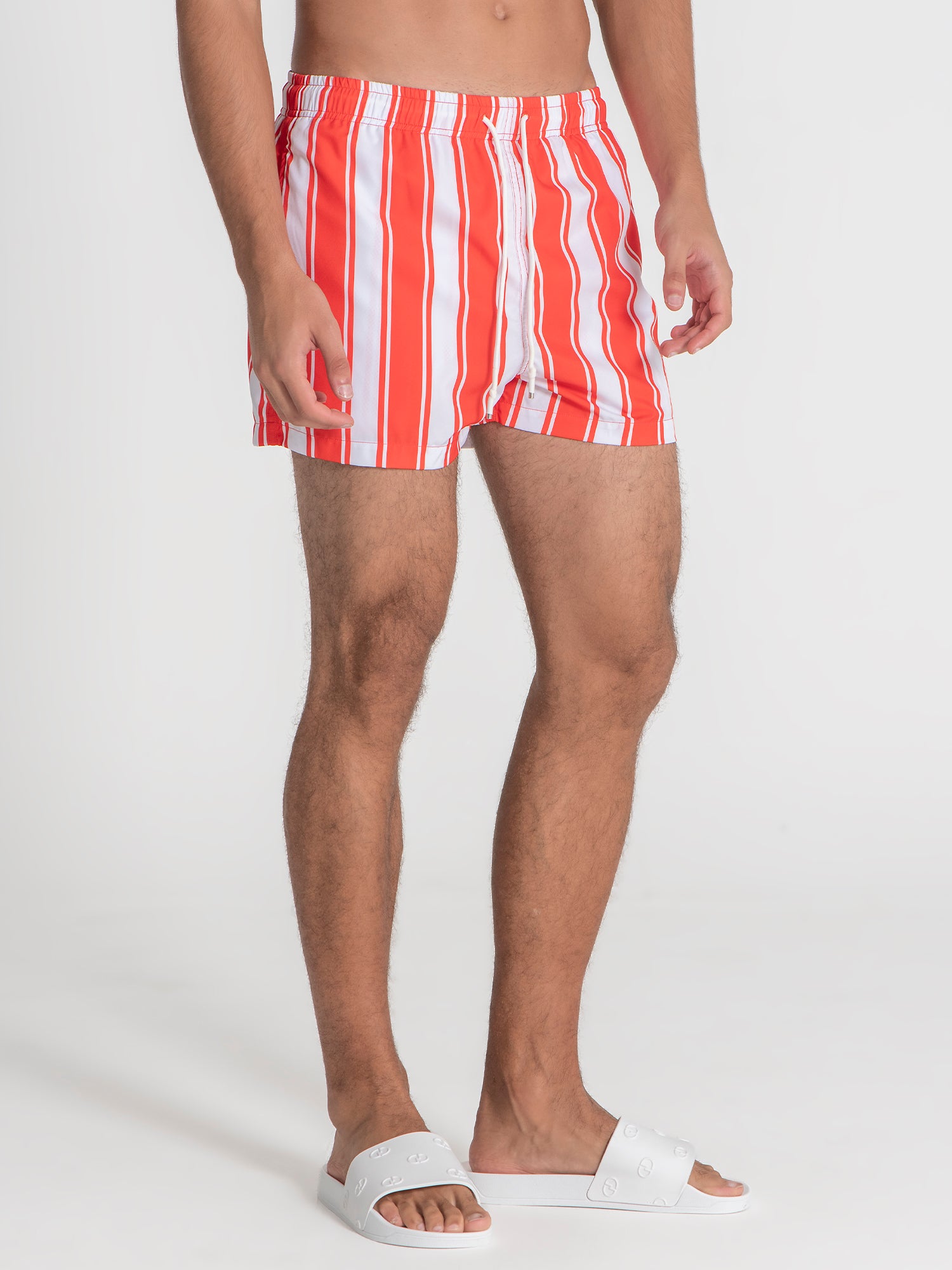 swimshorts / Orange Striped Swimshorts