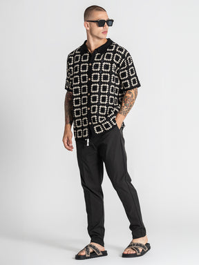 shirts / Black Nature Knit Shirt