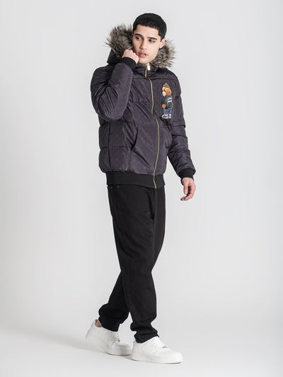 puffers / Black Logomania Bear Puffer Jacket