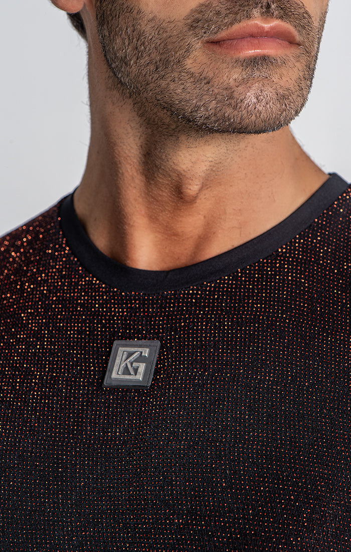 Black Heartbeat Block Tee