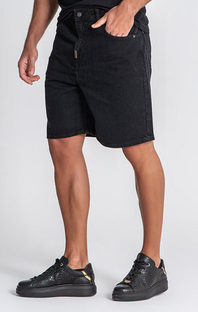 Black Regular Waist Shorts