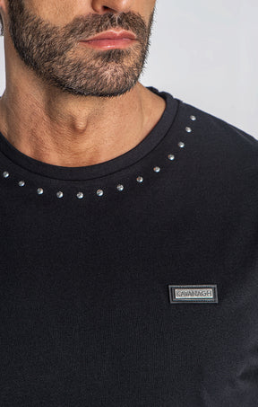 Black Studs Oversized Tee