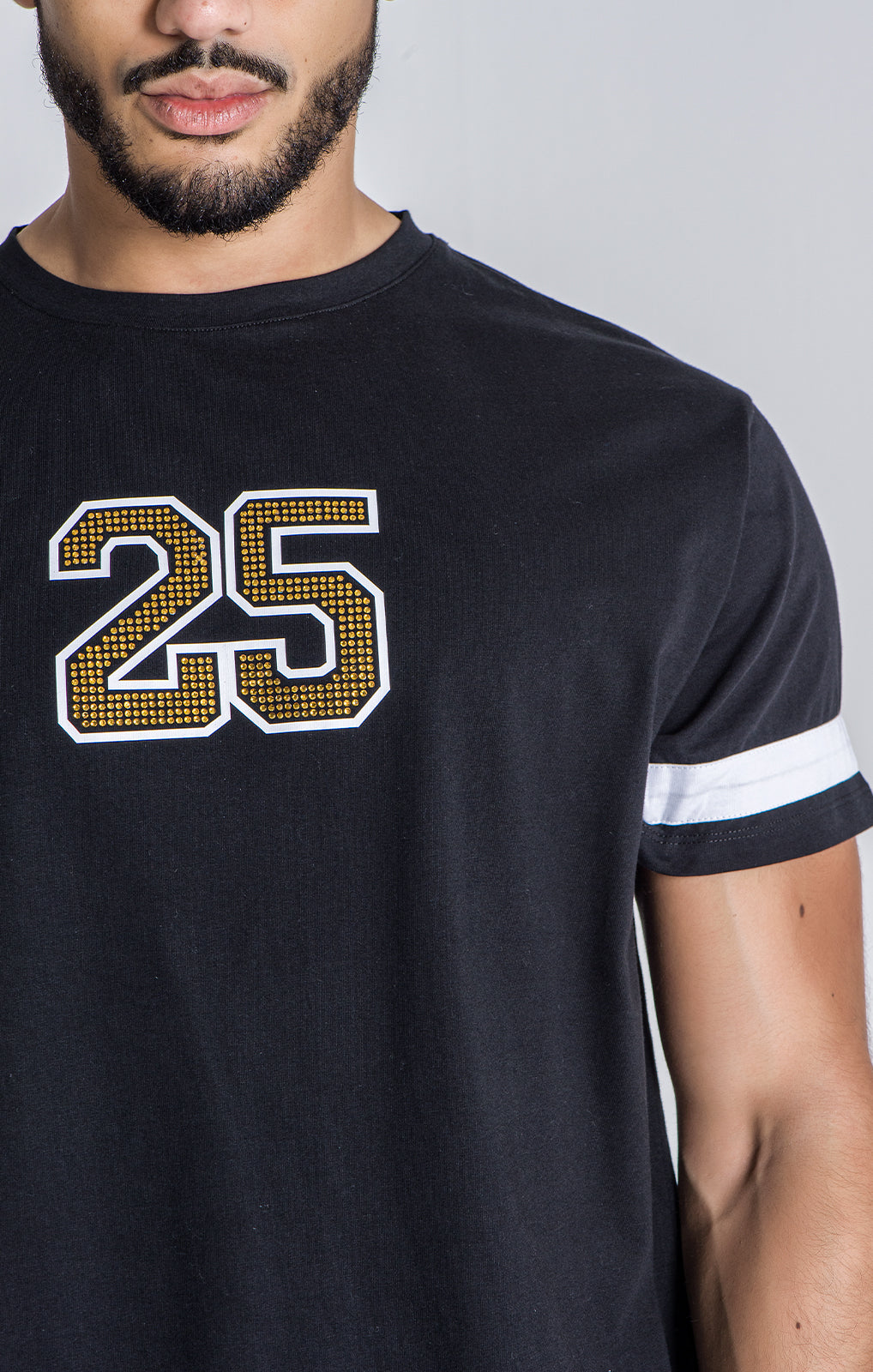 Black GK25 Crystals Oversized Tee