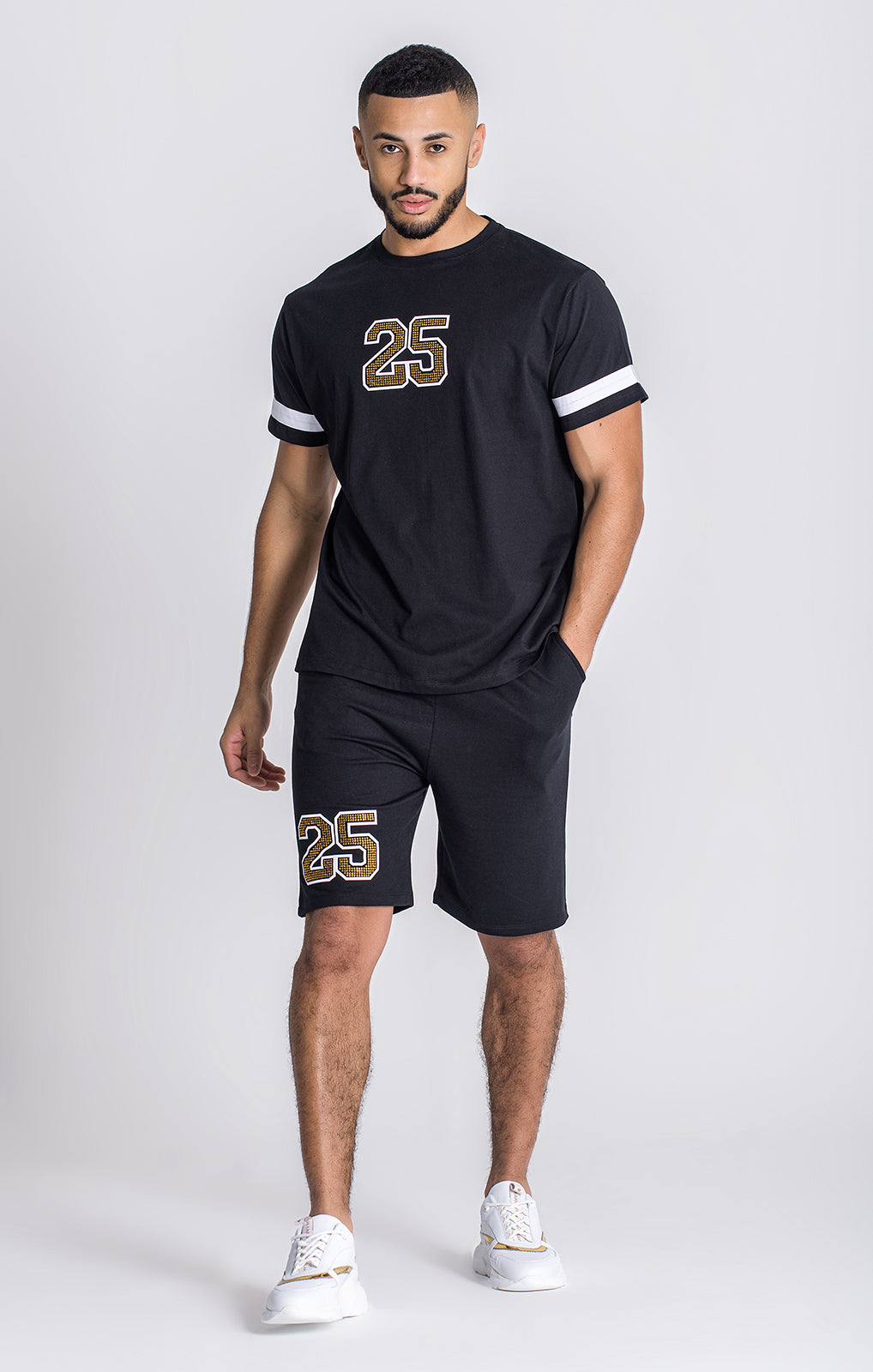 Black GK25 Crystals Oversized Tee