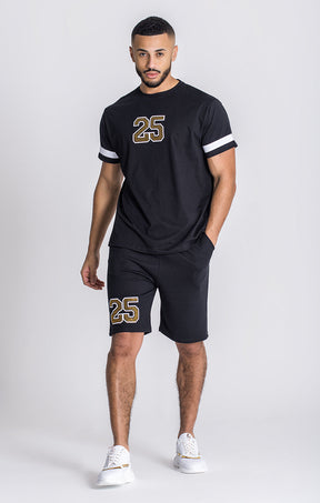 Black GK25 Crystals Oversized Tee