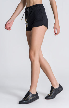 Black GK25 Crystals Shorts