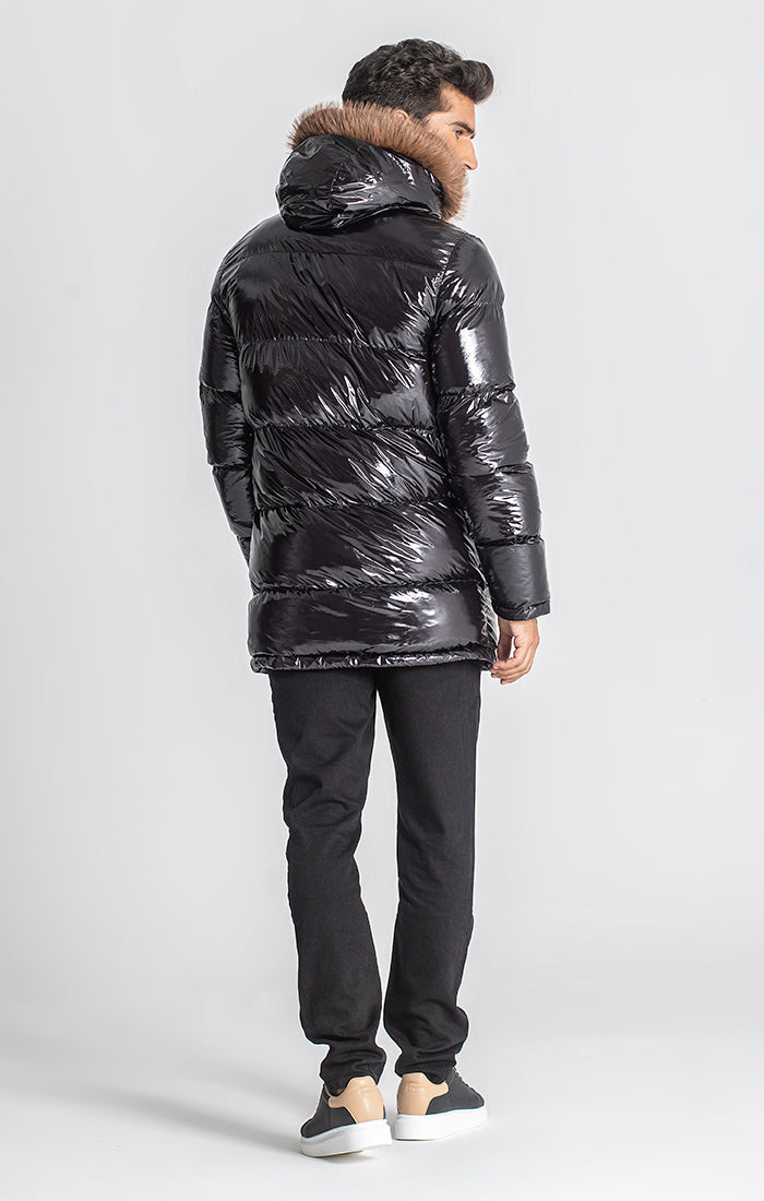 Black ID Glossy Coat Overcoats Gianni Kavanagh