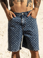 Blue Monogram Denim Shorts
