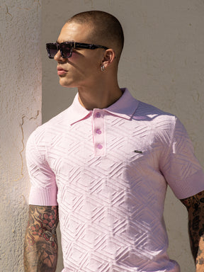 Light Pink Classy Knit Polo