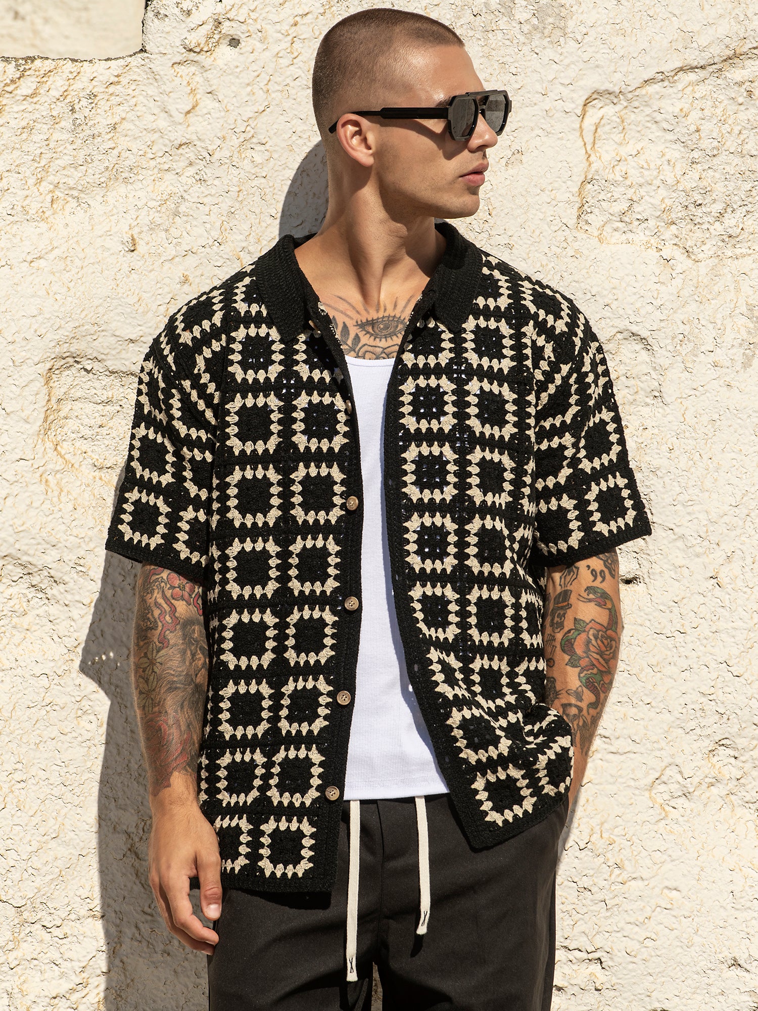 Black Nature Knit Shirt