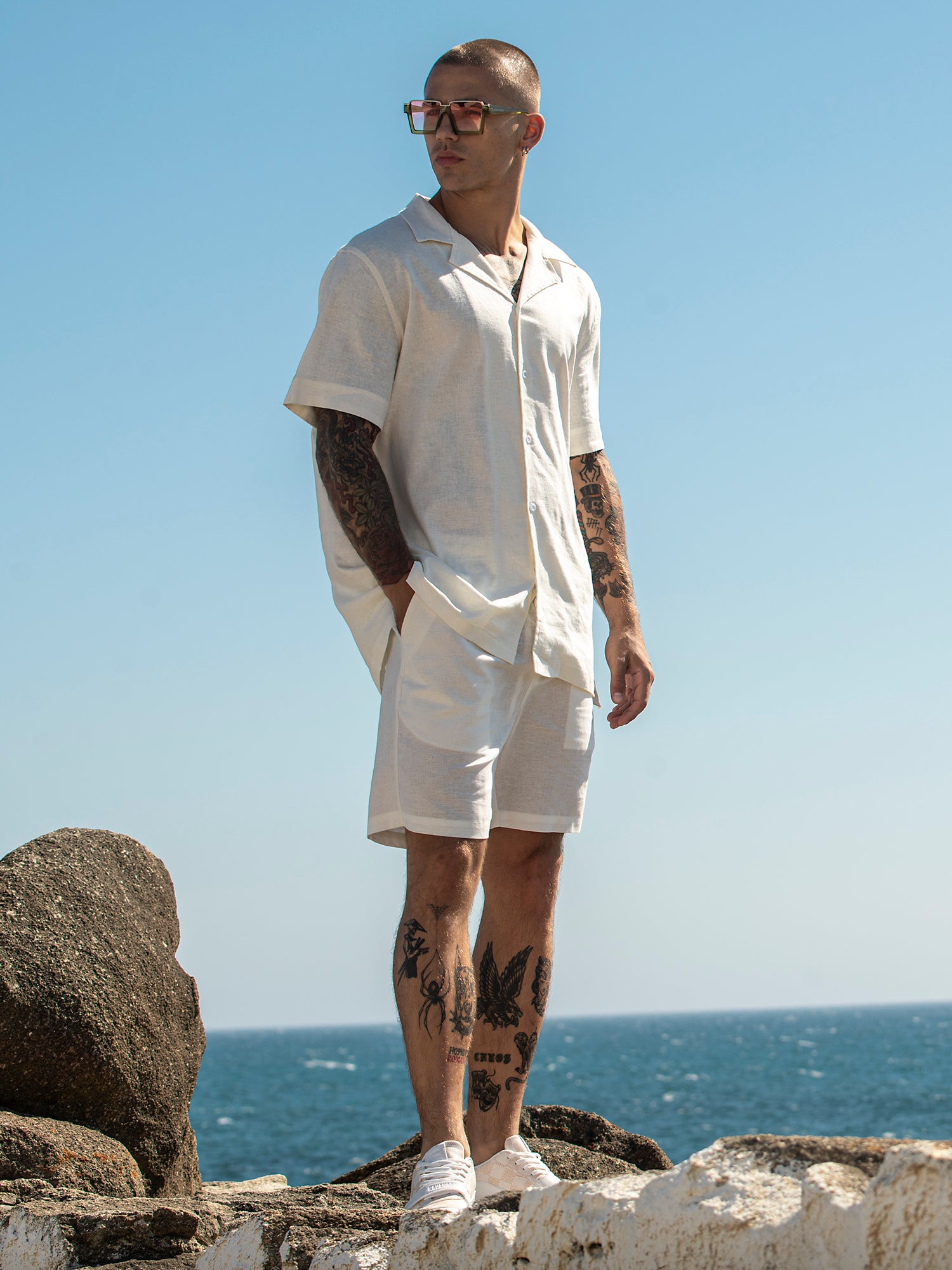 White Nature Linen Shirt