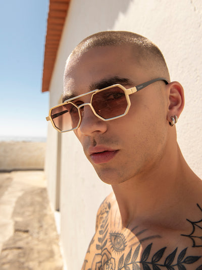 Gold Metal Sunglasses