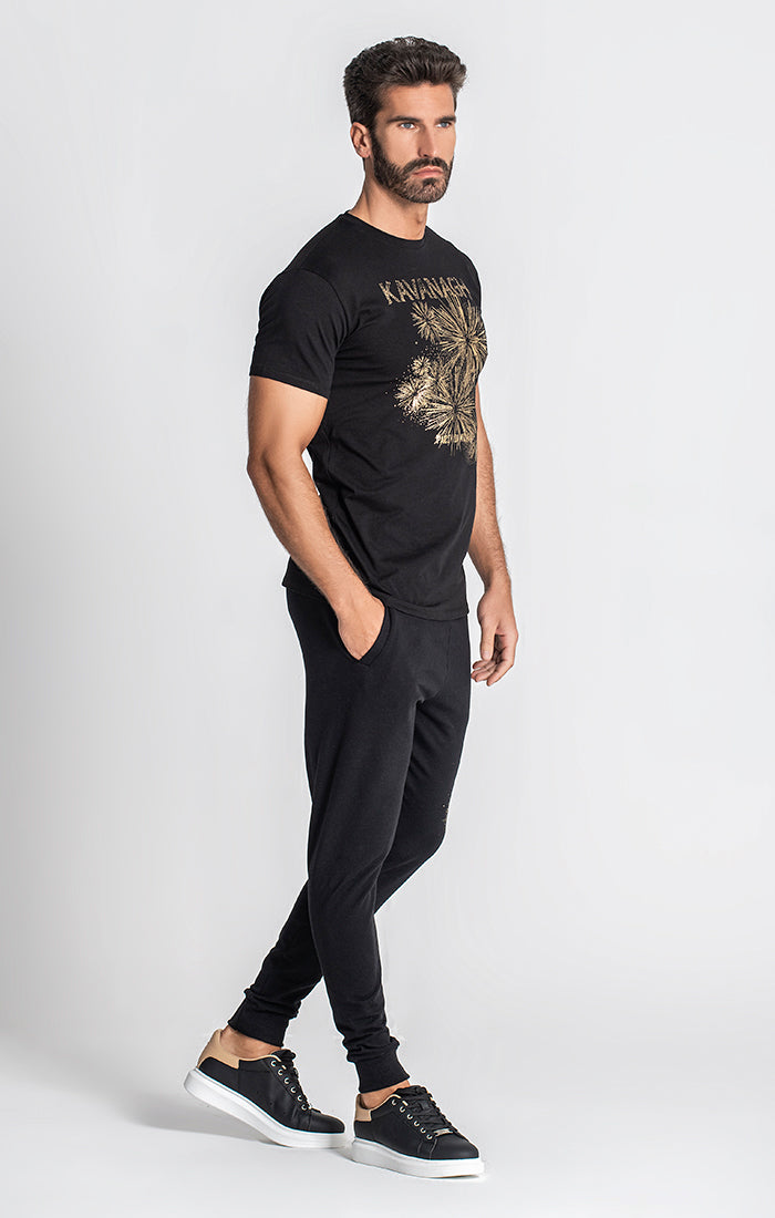 Black Firework Gold Tee