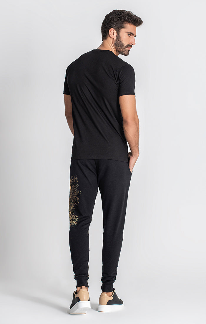 Black Firework Gold Tee