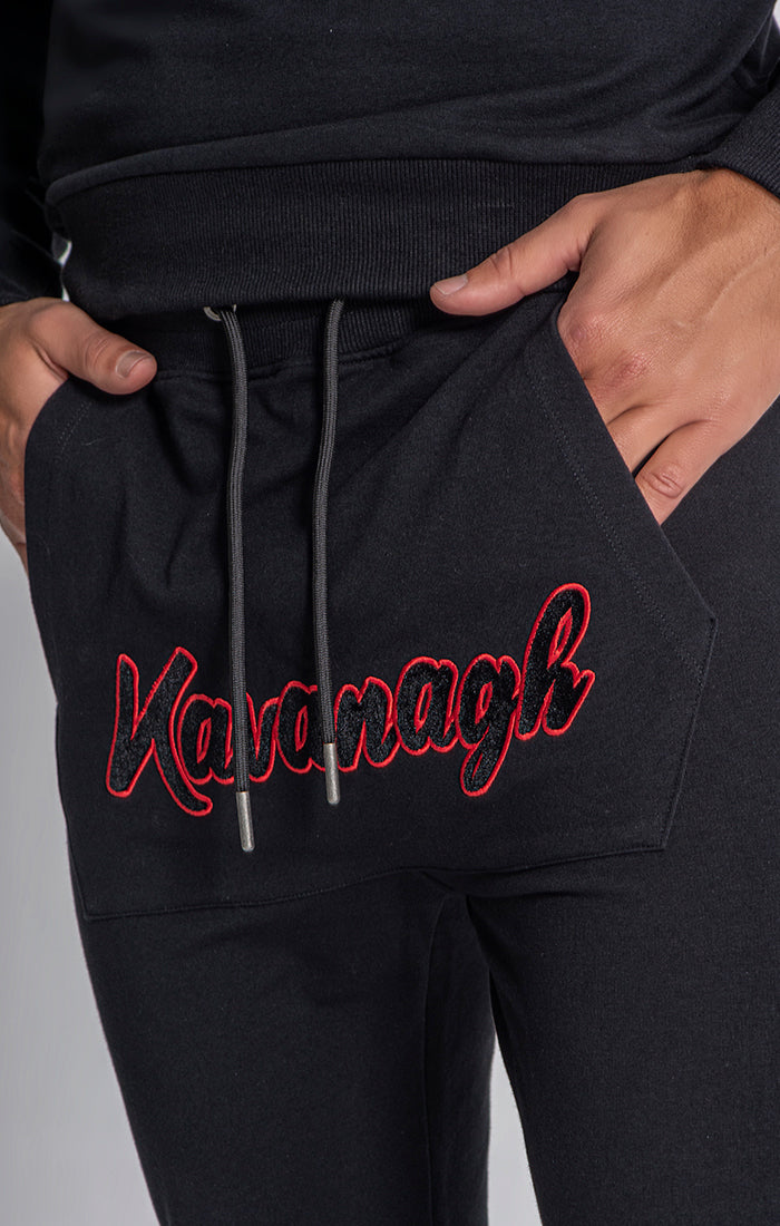 Black Lavish Outline Joggers