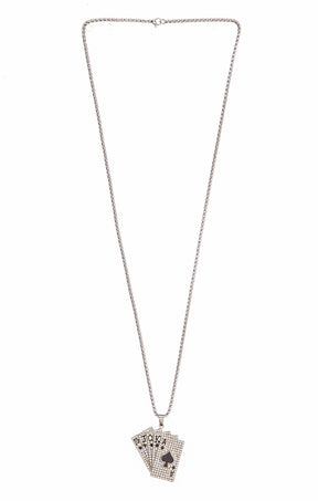 Silver Poker Necklace