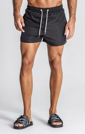 Black Multiply Tape Swimshorts