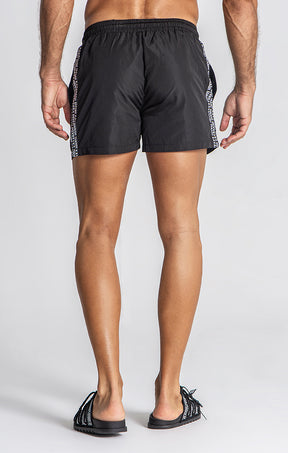 Black Multiply Tape Swimshorts