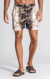 Beige Bond Shorts