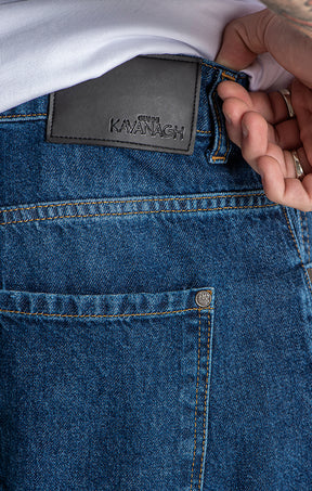 Dark Blue Echo Balloon Ripped Jeans