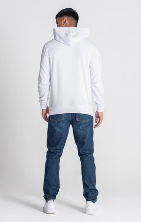 White Essential Maxi Hoodie