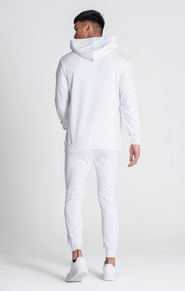 White Essential Micro Hoodie