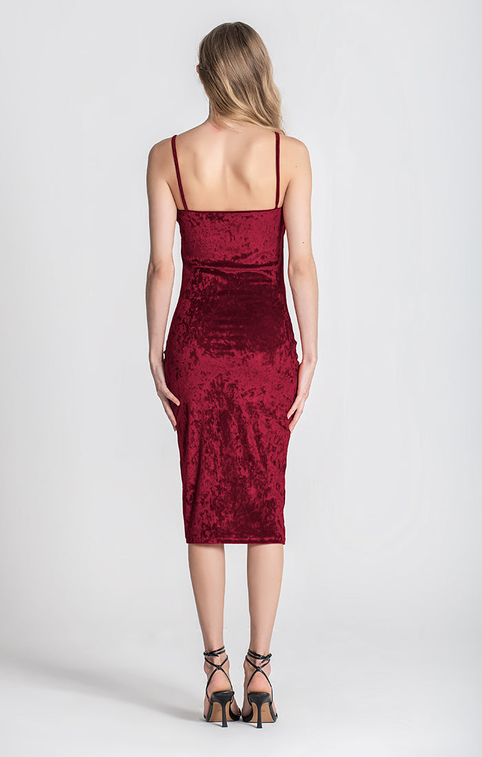 Burgundy Retro Dress
