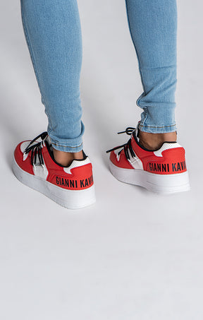 Red Wrapped Sneakers