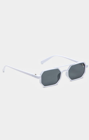 White Hexa Sunglasses