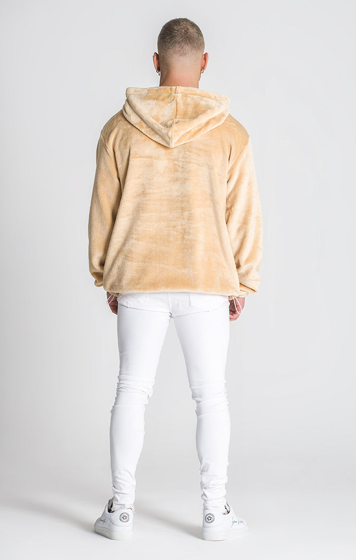 Beige sherpa hoodie clearance