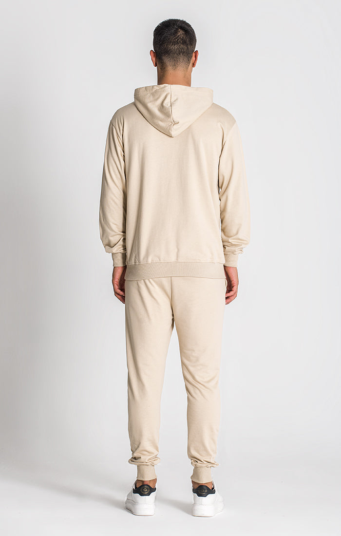 Beige Essential Micro Hoodie